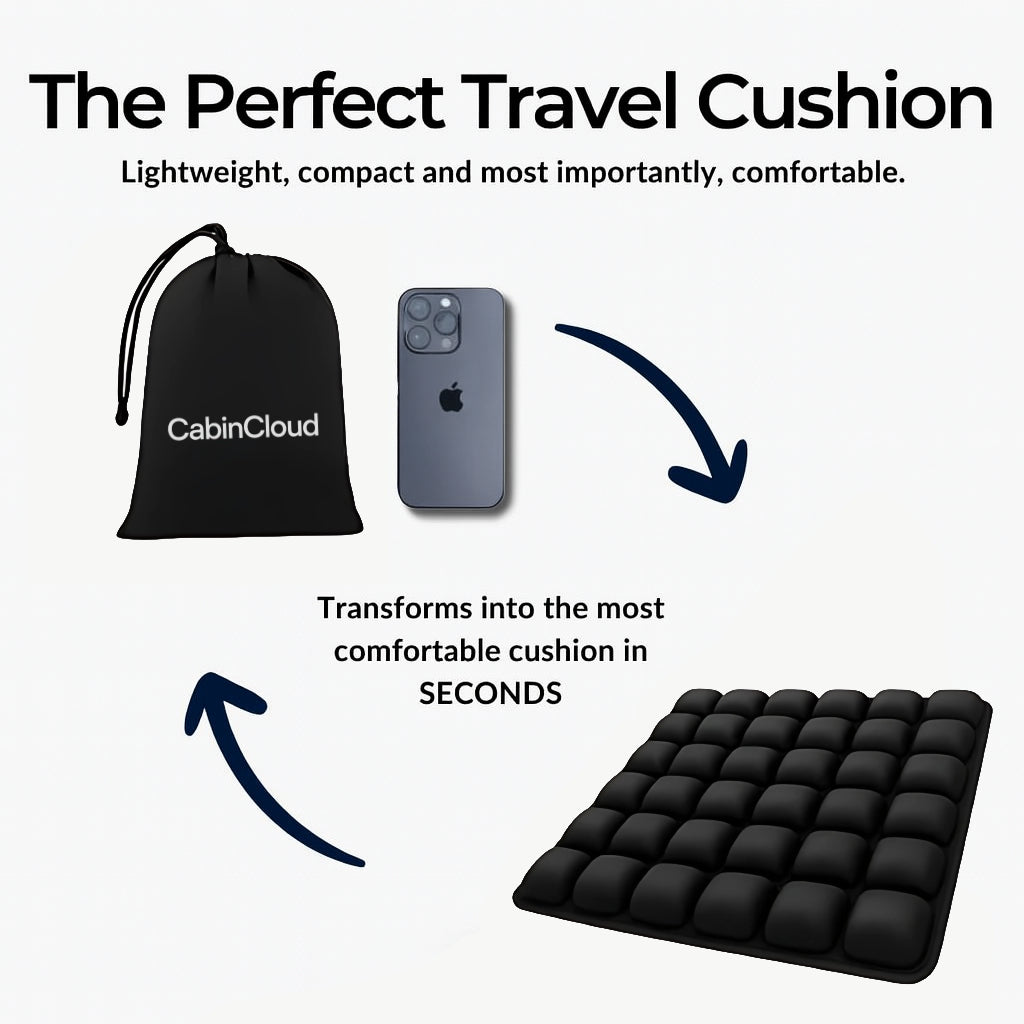 CabinCloud™ – The Ultimate Inflatable Travel Cushion