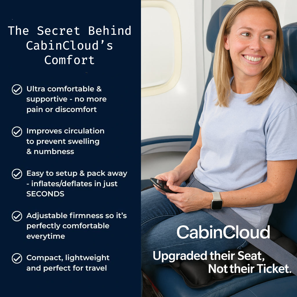 CabinCloud™ – The Ultimate Inflatable Travel Cushion